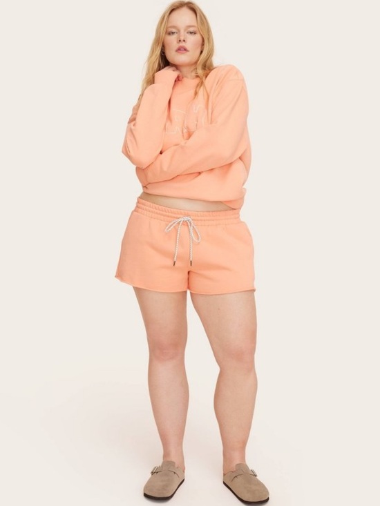 Parke Pants - Mid-Rise Pull-On Sweatshorts - Parke x Target Peach Orange NEW
